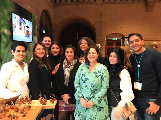 Los participantes en la delegación dominicana  en el Salón del Chocolate.