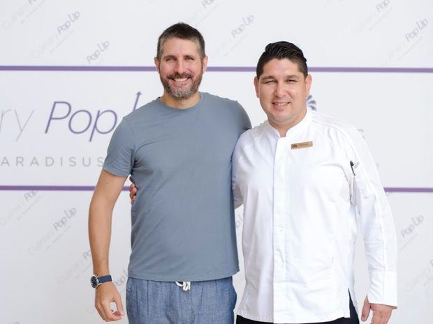 Sebastiám La Rocca Chef invitado y José Arturo González Chef ejecutivo Paradisus Palma Real.