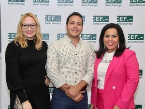 María Teresa Gil Rosado, José Inoa y Marielle Araujo Puello.