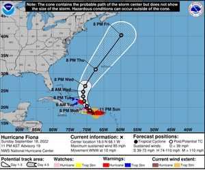 República Dominicana se prepara para el paso del huracán Fiona