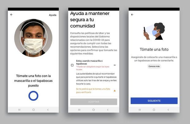 Uber presenta tecnología de verificación de uso de tapabocas