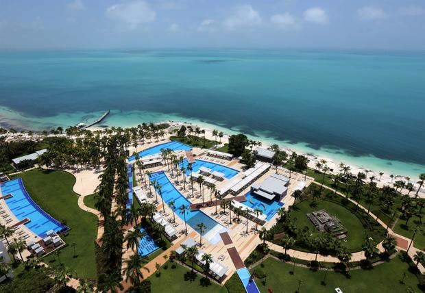 Fotografía de archivo, vista desde una habitación del Hotel Riu Palace Península, en Cancún Quintana Roo, México.