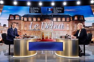 Macron y Le Pen chocan sobre Rusia y Europa en el debate previo a la elección