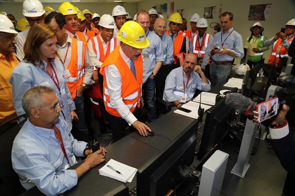 Danilo Medina en el momento de la prueba