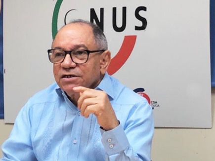 Presidente de la Confederación Nacional de Unidad Sindical, CNUS, Rafael Pepe Abreu.