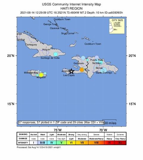 Varias personas resultaron heridas a causa del terremoto de magnitud 7,2, que se registró este sábado al noreste de Saint-Louis du Sud, en el sur de Haití, que también causó daños a la infraestructura en varias localidades, de acuerdo con reportes de medios locales. 