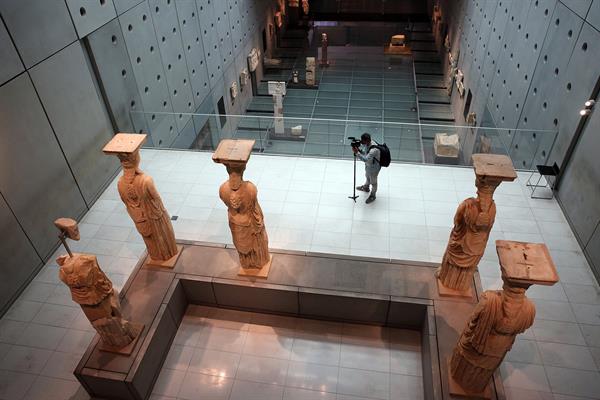 Museo de la Acrópolis reabierto después de que la pandemia obligase a cerrar sus puertas desde que el pasado mes de noviembre se ordenase un confinamiento global. 