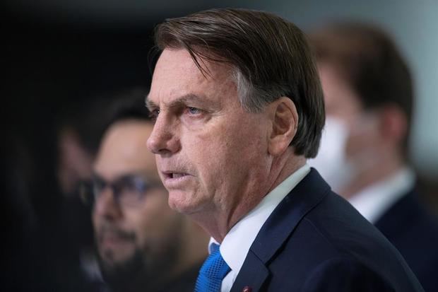 El presidente de Brasil, Jair Bolsonaro, fue registrado este miércoles, en el Palacio do Planalto en Brasilia, Brasil.