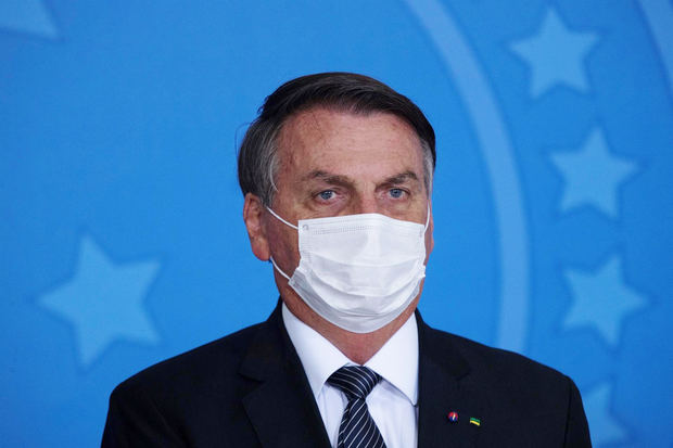 En la imagen un registro del presidente de Brasil, Jair Bolsonaro.