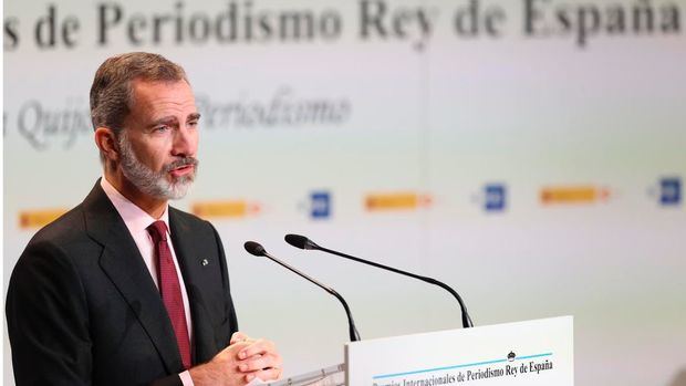 Rey de España, Felipe VI, durante su discurso.