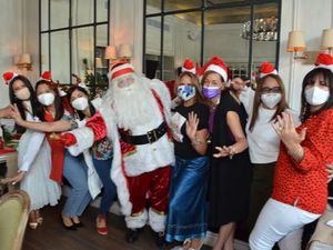 Sarah Hernández, Melina Grullón, Johanny Polanco, Santa Claus, Luisa Blanco, Lady Reyes, Biocary Gonzalez y Erika Rodriguez.