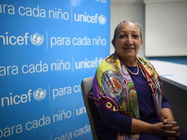 La directora regional de Unicef para Latino América, Jean Gough, posa en entrevista con Efe, el 20 de enero de 2021, en Ciudad de Guatemala, Guatemala.