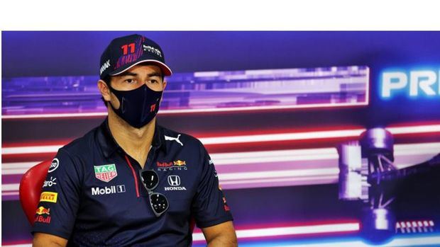 El piloto mexicano Sergio Perez de Red Bull.