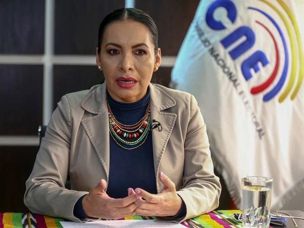 Imagen de archivo de la presidenta del Consejo Nacional Electoral, CNE, de Ecuador, Diana Atamaint.