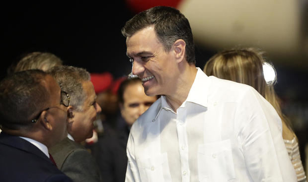 El presidente del Gobierno de España Pedro Sánchez, llega a la XXVIII Cumbre Iberoamericana, en Santo Domingo (R.Dominicana). 