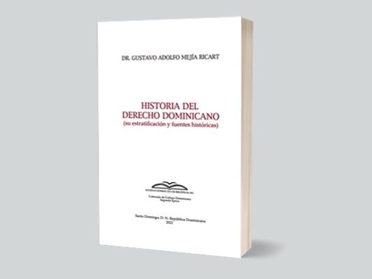 Portada del libro Historia del Derecho Dominicano.