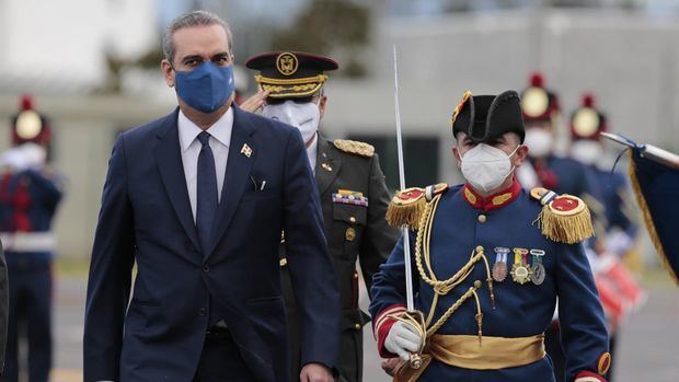 En la imagen un registro del presidente de República Dominicana, Luis Rodolfo Abinader, quien resaltó que la Exposición Universal de Dubái 2020 es el primer evento internacional de gran magnitud luego del inicio de la pandemia. 