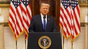 Trump se reivindica en su discurso de despedida antes de dejar la Casa Blanca