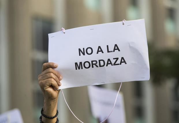 Vista de una manifestación por la libertad de prensa en República Dominicana, en una fotografía de archivo.