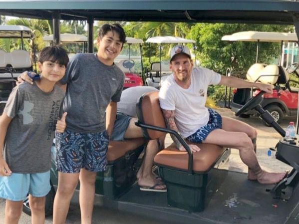 Lionel Messi vacaciona con su familia en el exclusivo Casa de Campo.