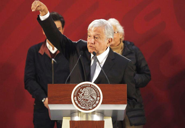 El presidente de México, Andrés Manuel López Obrador, habla durante su conferencia de prensa en Ciudad de México, México.