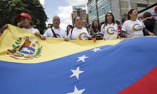 Manifestantes en Venezuela. 