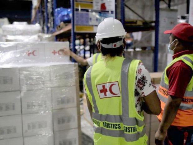 La Cruz Roja Dominicana enví­a a Haití­ ayuda para 500 familia.