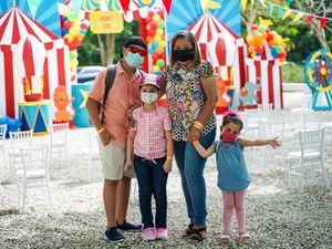 Gadiel Farid, Yokasta Mella, Suset Abud y Gabriela Abud.