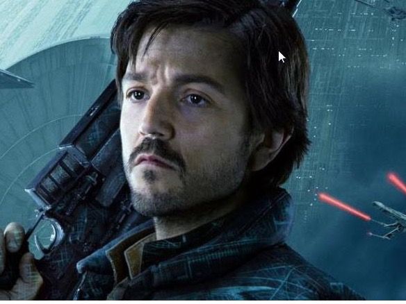 Diego Luna en su papel del capitán Cassian Ander en Rouge One: una historia de Stars Wars.