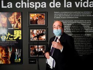 El ministro de Cultura y Deporte, Miquel Iceta, inaugura la exposición 'Alex de la Iglesia. Del cine como una de las bellas artes' este martes junto en la Filmoteca Nacional de Madrid.