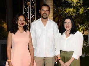 Mirla Solano, Jonathan Báez e Ilsa Michelen.
