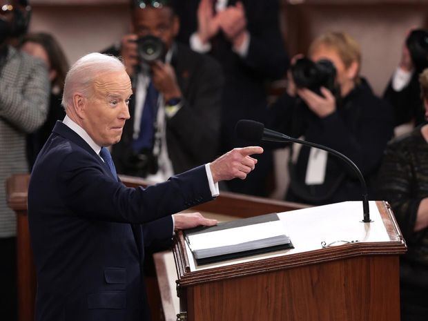 El presidente de Estados Unidos, Joe Biden, en su discurso del Estado de la Unión, este 1 de marzo de 2022.