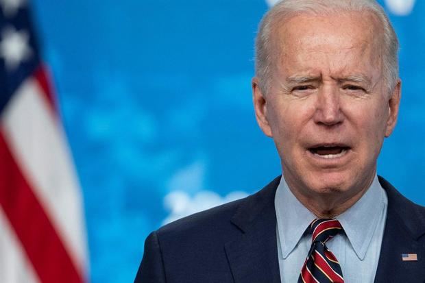 El presidente de Estados Unidos, Joe Biden, habla durante un evento sobre el proceso de vacunación del país, este 21 de abril de 2021 en Washington, EE.UU.