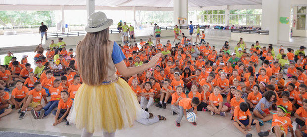 Una de la actividades del Campamento de la Asociación Cibao de Ahorros y Préstamos, ACAP.