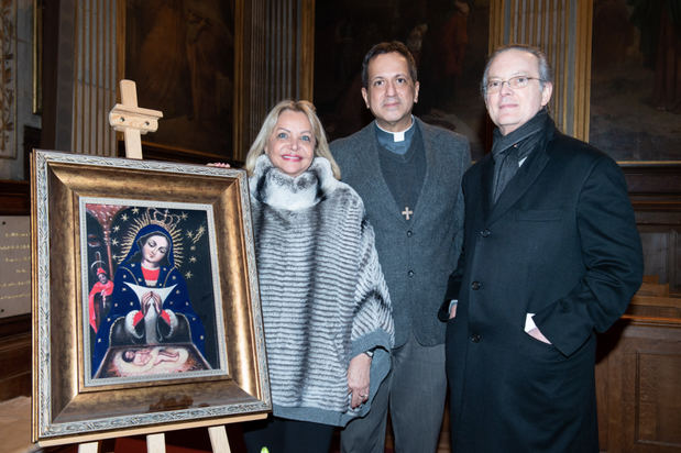 Embajadora Rosa Hernández de Grullón, Marcio Pena y Manuel Alejandro Gruñón.