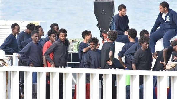 Inmigrantes en el Mediterráneo
