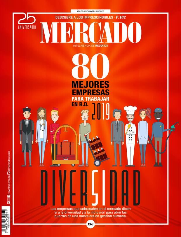 Banco Popular elegido como mejor empresa para trabajar 2019, según estudio de la revista Mercado.