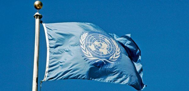 Bandera Naciones Unidas.