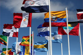 Banderas latinoamericanas.