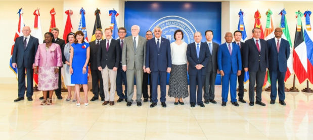 El ministro de Relaciones Exteriores recibió hoy al pleno del Consejo de Seguridad de la Organización de las Naciones Unidas (ONU).