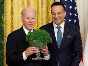 El presidente de EE.UU., Joe Biden, recibe al primer ministro de Irlanda Taoiseach Varadkar.