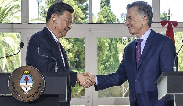 Xi Jinping y Mauricio Macri 