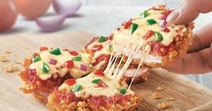 Una invitación para degustar un Kentucky Chizza Sándwich