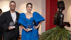 Sarah Jorge León recibe premio a mejor actriz por la Asociación Dominicana de Prensa y Crítica Cinematográfica, ADOPRESCI