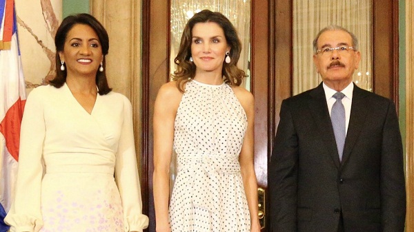 Cándida Medina, la reina Letizia y Danilo Medina