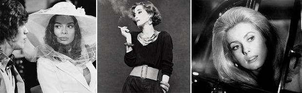 Bianca Jagger, Lulú de la Falaisse y Catherine Deneuve.
