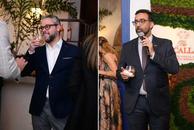 Yaqui Núñez y Rafael Rodríguez, embajador de marca de The Macallan