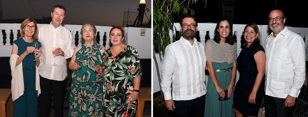 Maria José Mallorqui,  José Soler, Maria Ángeles y Carmen Morales.     Javier Irazoqui, Elisa Cantueso, Ana Adela Vásquez y Martin Conde. 