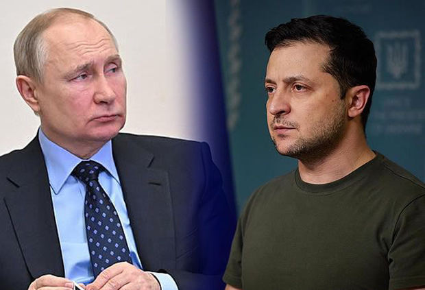 Volodímir Zelensky y Vladimir Putin.