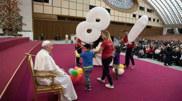 El Papa festeja su cumpleaños. 